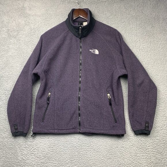 The North Face Jacket Womens M Purple Polartec Fleece Full Zip Pockets - Picture 1 of 15